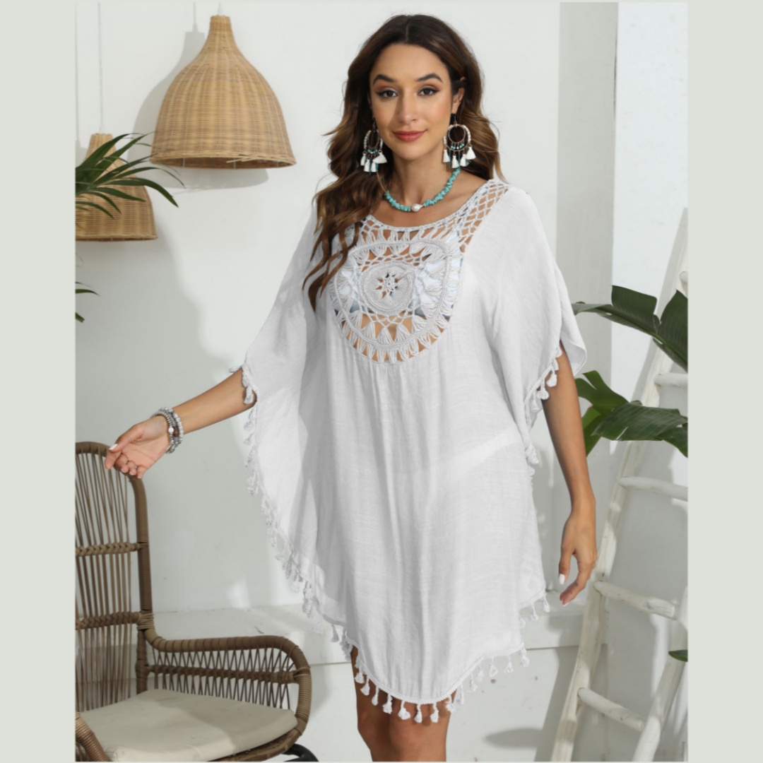 Женская Boho Beach Cover Up Повседневный летний купальник Кафтан
